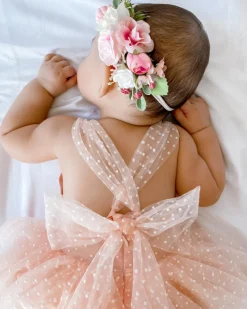 Wildflower Pink Rose Baby Girl Romper