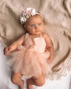 Wildflower Pink Rose Baby Girl Romper